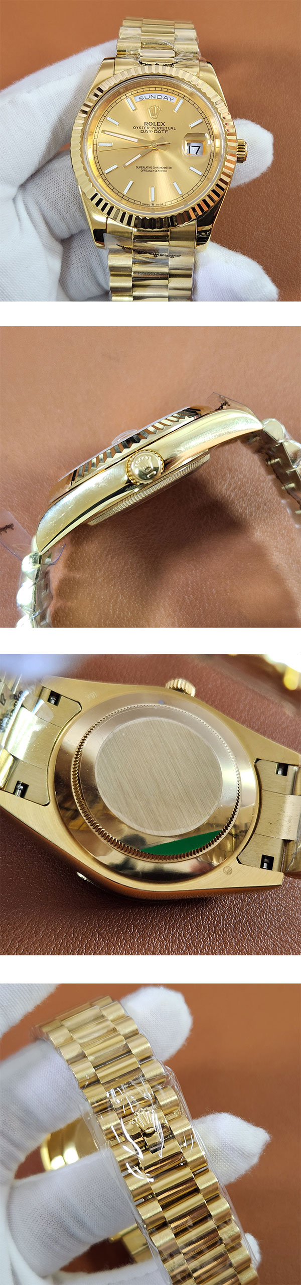 【シャンパン】【手厚い保証のある時計】ROLEX デイデイト M228238-0003 コピー時計